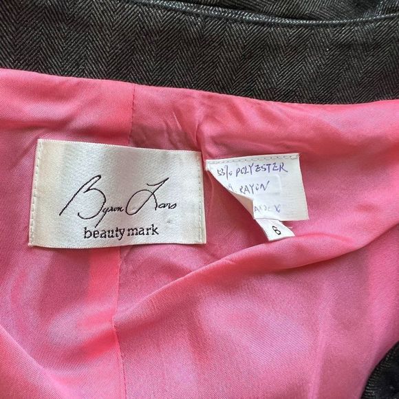 BYRON LARS GREY STRIPPED JACKET SIZE 6 - Picture 2 of 10